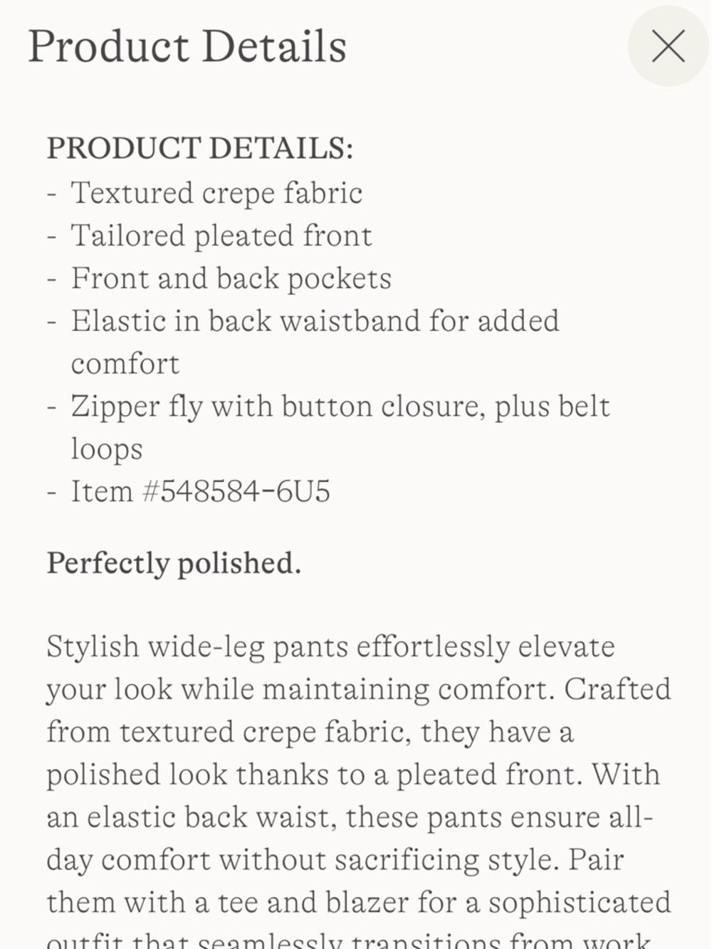Lands End Wide-Leg High-Waist Trousers in Camel - Picture 6 of 6
